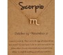 Horoscope Zodiac Sign Scorpio Pendant Necklace Constellation Jewellery Star Sign Cute Small Gold Plated Chain Horoscope Gifts Women & Girls