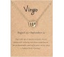 Horoscope Zodiac Sign Virgo Pendant Necklace Constellation Jewellery Star Sign Cute Small Gold Plated Chain Horoscope Gifts Women & Girls