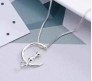 Crescent Moon Cat Pendant Necklace Jewellery Silver Plated Cat Lover Gifts for Women & Girls