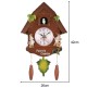 42cm x 26cm Cuckoo Bird Coming Out Wall Clock - Cuchoo Kuku Bird Alarm Bell Rabbit Music Clock for Living and Kids Room Home