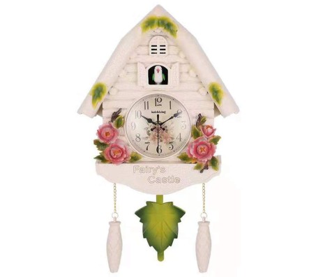 42cm x 26cm Cuckoo Bird Coming Out Wall Clock - Cuchoo Kuku Bird Alarm Bell Music Clock for Living and Kids Room Home