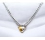 Couple Heart Pendant For Lovers Gold Silver Necklace for Couple Matching Locket with Magnets for Valentine Anniversary Men and Women