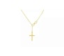 Infinity with Cross Hanging Necklace Pendant Jewelry Accessory Gold Plated for Girls & Women