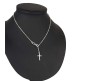 Infinity with Cross Hanging Necklace Pendant Jewelry Accessory Silver Plated for Girls & Women