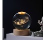 3D Universe Galaxy 6CM Crystal Ball Night Lamp Creative Light Cute 3 D Table Lamps LED Wooden for Home Office Decoration Birthday Gift Adults