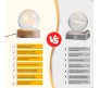 3D Universe Galaxy 6CM Crystal Ball Night Lamp Creative Light Cute 3 D Table Lamps LED Wooden for Home Office Decoration Birthday Gift Adults