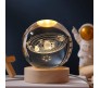 3D Universe Galaxy 6CM Crystal Ball Night Lamp Creative Light Cute 3 D Table Lamps LED Wooden for Home Office Decoration Birthday Gift Adults