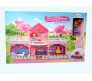 Big Size Large 137 Pcs Mansion Pink Doll House 2.5 Feet x 1.5 Feet x 1 Feet with 2 Dolls and All Doll House Furniture and Accessory for Girls Multicolor