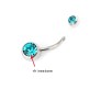 Double Stone Belly Button Ring Combo Set of 7 Stainless Steel Navel Piercing Jewelry for Women and Girls