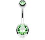 Double Stone Belly Button Ring Combo Set of 7 Stainless Steel Navel Piercing Jewelry for Women and Girls