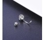 Double Stone Belly Button Ring Clear Stainless Steel Navel Piercing Jewelry for Women and Girls