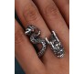 Dragon Ring Adjustable Vintage Antique Gothic Rings Silver Plated For Men and Women