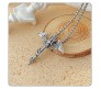 Punk Stailess Steel Dragon Sword Wing Fashion Pendant Necklaces with Hip Hop Chain For Men & Boys