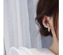 Pair of Stylish Korean No Piercing Leaves Ear Crawler Cuff Earrings Gold Ear Wrap Slider 2Pcs Set For Women And Girls 