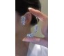 Pair of Stylish Korean No Piercing Leaves Ear Crawler Cuff Earrings Silver Ear Wrap Slider 2Pcs Set For Women And Girls 