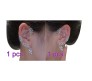 Pair of Stylish Korean No Piercing Leaves Ear Crawler Cuff Earrings Silver Ear Wrap Slider 2Pcs Set For Women And Girls 