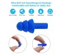 12 Pair Ear Plugs Soft Silica Noise Reduction for Sleeping Meditation Swimming Adult Kids Reusable for Travel Air Plugs For Noise Blocking / Cancellation - Blue