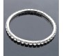 Elastic Fashion Silver Tone Crystal Rhinestone Ankle Anklet Bracelet Stylish Single Row Set of 3 for Women and Girls