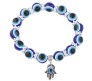 Blue Evil Eye Bracelet For Women Buddha Hand Wristband Silver Beads Charm Nazar Battu Bracelets Najariya Najar Jewellery For Women Men and Girls