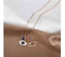 Gold Evil Eye Necklace for Women - Charm Pendant Locket Chain with Charms for Girls