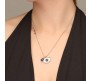 Rose Gold Evil Eye Necklace for Women - Charm Pendant Locket Chain with Charms for Girls