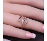 Adjustable Evil Eye Ring Rose Gold Finger Rings for Women and Girls