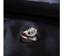 Adjustable Evil Eye Ring Rose Gold Finger Rings for Women and Girls