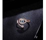 Adjustable Evil Eye Ring Rose Gold Finger Rings for Women and Girls