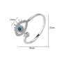 Adjustable Evil Eye Ring Silver Finger Rings for Women and Girls