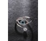 Adjustable Evil Eye Ring Silver Finger Rings for Women and Girls