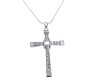 Vin diesel Fast and Furious Smart Cross Pendant Crystal With Stylish Dominic Toretto Silver Dot Chain Necklace for Boys and Men Silver