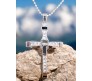 Vin diesel Fast and Furious Smart Cross Pendant Crystal With Stylish Dominic Toretto Silver Dot Chain Necklace for Boys and Men Silver