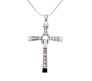 Vin diesel Fast and Furious Smart Cross Pendant Crystal With Stylish Dominic Toretto Silver Dot Chain Necklace for Boys and Men Silver