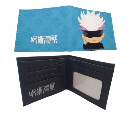 Anime Satoru Gojo Jujutsu Kaisen Stylish Printed Design Purse PVC Leather Wallet For Kids Men & Boys 