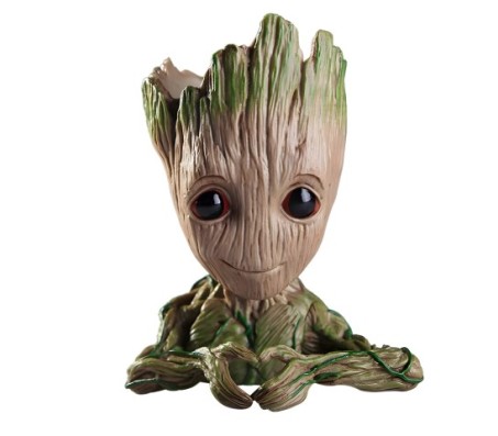 Groot Pen Stand Groot Flower Plant Pot Gift for Men Decorative Items Tree Flowerpot Planter Holder Action Figure Toy for Office or Home 16 Cms Desk Decor D3