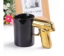 Gun Shape Mug Tea Coffee Cup Funny Humor Gift 3D Revolver Pistol Mugs with Handgrip Lid Tea Quirky Office Cup Drinkware 350ml GGBM