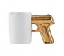 Gun Shape Mug Tea Coffee Cup Funny Humor Gift 3D Revolver Pistol Mugs with Handgrip Lid Tea Quirky Office Cup Drinkware 350ml GGWM