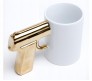 Gun Shape Mug Tea Coffee Cup Funny Humor Gift 3D Revolver Pistol Mugs with Handgrip Lid Tea Quirky Office Cup Drinkware 350ml GGWM