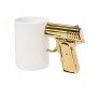 Gun Shape Mug Tea Coffee Cup Funny Humor Gift 3D Revolver Pistol Mugs with Handgrip Lid Tea Quirky Office Cup Drinkware 350ml GGWM