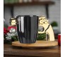  Revolver Shape Mug Tea Coffee Cup Funny Humor Gift 3D Gun Pistol Mugs with Handgrip Lid Tea Quirky Office Cup Drinkware 350ml GRBM