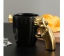  Revolver Shape Mug Tea Coffee Cup Funny Humor Gift 3D Gun Pistol Mugs with Handgrip Lid Tea Quirky Office Cup Drinkware 350ml GRBM