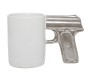 Gun Shape Mug Tea Coffee Cup Funny Humor Gift 3D Revolver Pistol Mugs with Handgrip Lid Tea Quirky Office Cup Drinkware 350ml SGWM