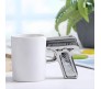 Gun Shape Mug Tea Coffee Cup Funny Humor Gift 3D Revolver Pistol Mugs with Handgrip Lid Tea Quirky Office Cup Drinkware 350ml SGWM