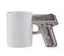 Gun Shape Mug Tea Coffee Cup Funny Humor Gift 3D Revolver Pistol Mugs with Handgrip Lid Tea Quirky Office Cup Drinkware 350ml SGWM