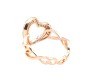 Heart Shape Infinity Love Ring Rhinestone Adjustable Rose Gold Rings Proposal Anniversary Gift for Women and Girls - Valentine Ring for Girl Friend