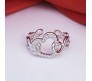 Heart Shape Infinity Love Ring Rhinestone Adjustable Silver Rings Proposal Anniversary Gift for Women and Girls - Valentine Ring for Girl Friend