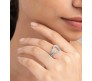 Heart Shape Infinity Love Ring Rhinestone Adjustable Silver Rings Proposal Anniversary Gift for Women and Girls - Valentine Ring for Girl Friend