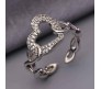 Heart Shape Infinity Love Ring Rhinestone Adjustable Silver Rings Proposal Anniversary Gift for Women and Girls - Valentine Ring for Girl Friend