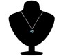 Heart Shape Pendant Love with Light Blue Crystals Silver Plated Necklace Jewellery for Girls and Women