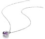 Heart Shape Pendant Love with Purple Crystals Silver Plated Necklace Jewellery for Girls and Women